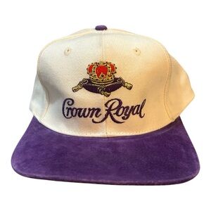 Crown Royal Embroidered Cap - Purple and White with tags